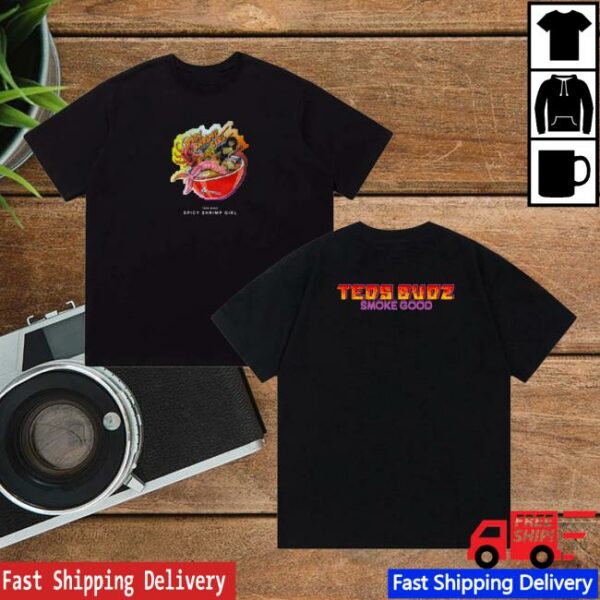 Teds Budz Goods Merch Store Spicy Shrimp Girl Pixel Tee