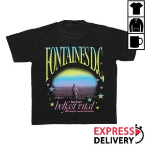 Fontaines Dc Merch Store Belfast Vital 29Th August 2025 Black Event T-Shirt