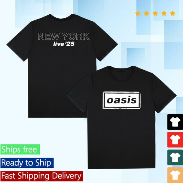 Oasisinet Merch Store Live ’25 New York City T-Shirt Black