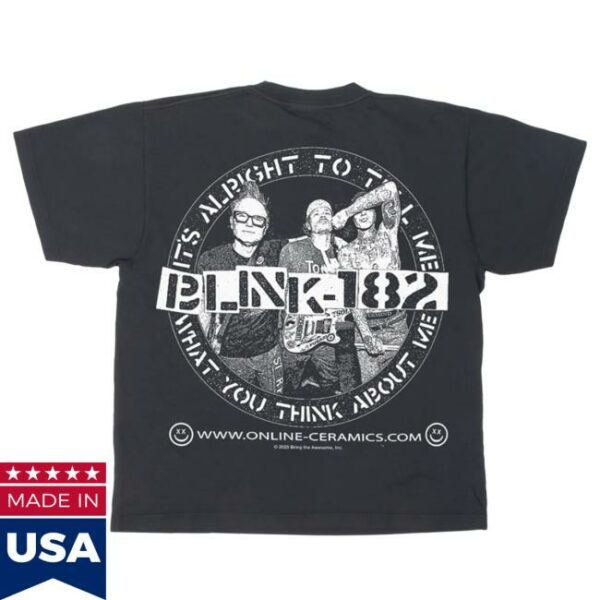 Online Ceramics Store Merch Blink-182 I Guess This Is Growing Up Off-Black Tee