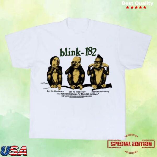Online Ceramics Store Merch Blink-182 Missionary Impossible White Tee