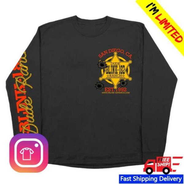 Online Ceramics Store Merch Blink-182 Dude Ranch Off-Black Long Sleeve Tee