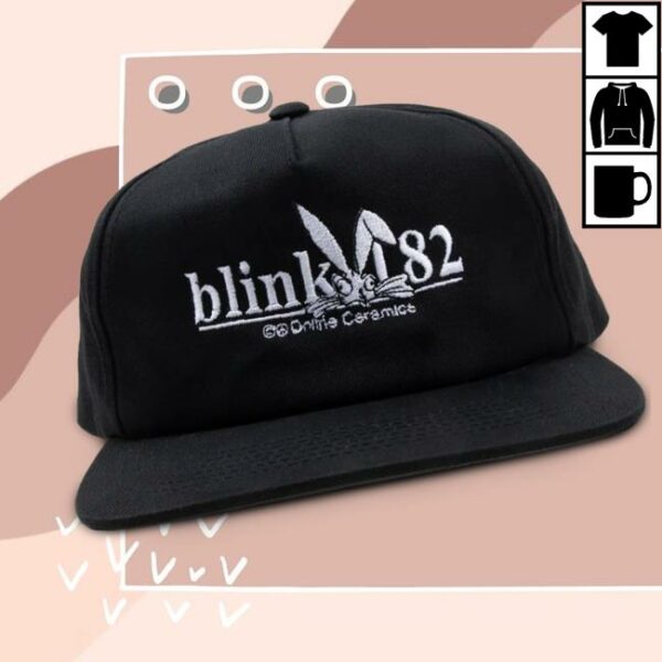 Online Ceramics Store Merch Blink-182 Bunny Black Hat