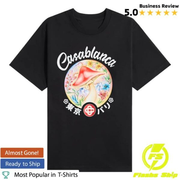 Kith Store Merch Casablanca Mushroom Emblem Printed Tee