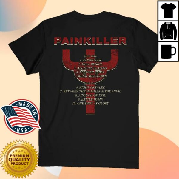 Judas Priest Store Merch Shop Painkiller Album Tracklist Tee