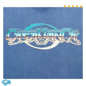 Kith Store Merch Casablanca Chrome Text Printed Oversized Tee