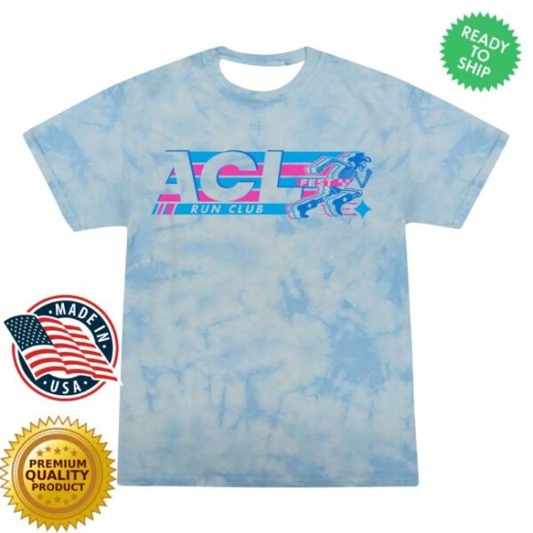 Aclfestival Store Merch Run Club Skeleton Tie Dye Tee