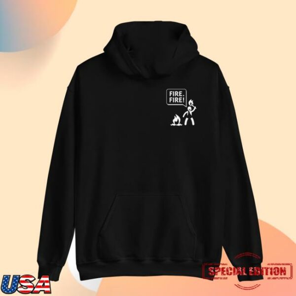 Hirefirefire Store Merch Fire Hoodie White Logo Hoodie