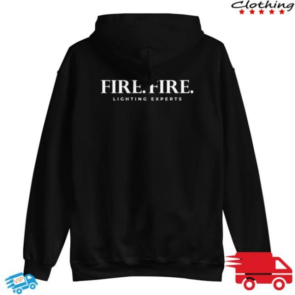 Hirefirefire Store Merch Fire Hoodie White Logo Hoodie