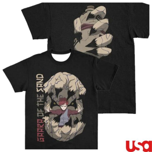 Animeape Store Merch Gaara Of The Sand Shippuden Streetwear T-Shirt