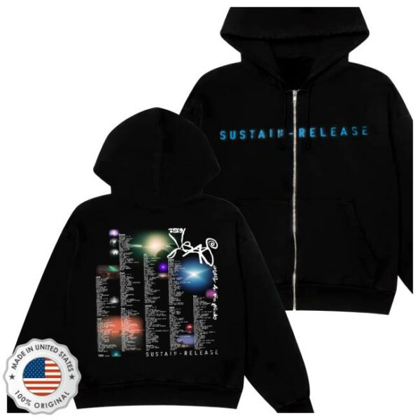 Sustain-Release Store Merch Year Ten Zip Hoodie
