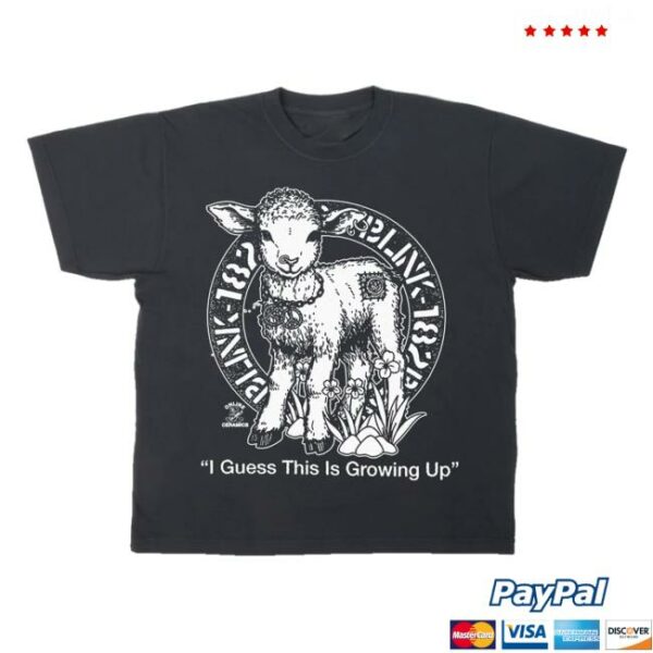 Online Ceramics Merch Store Blink-182 I Guess This Is Growing Up Off-Black Tee