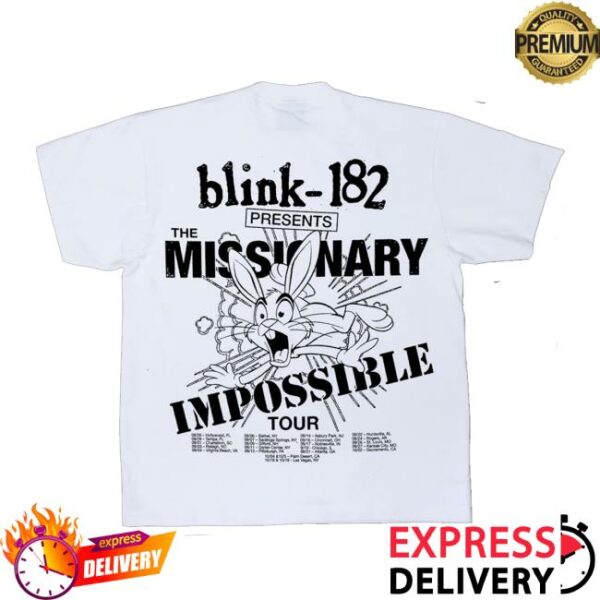 Online Ceramics Merch Store Blink-182 Missionary Impossible White Tee