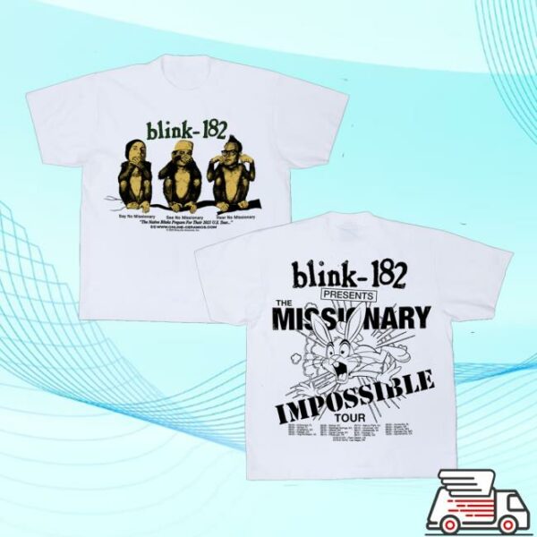 Online Ceramics Merch Store Blink-182 Missionary Impossible White Tee