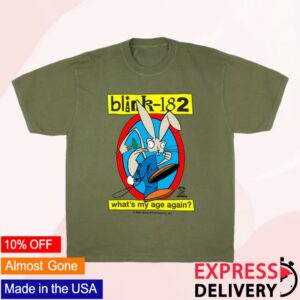 Online Ceramics Merch Store Blink-182 What’s My Age Again Green Tee