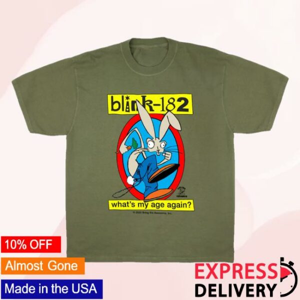 Online Ceramics Merch Store Blink-182 What’s My Age Again Green Tee