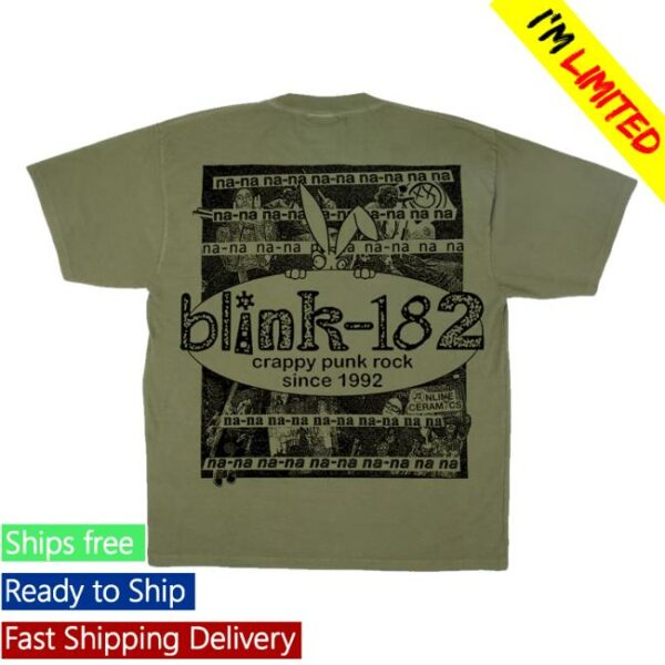 Online Ceramics Merch Store Blink-182 What’s My Age Again Green Tee