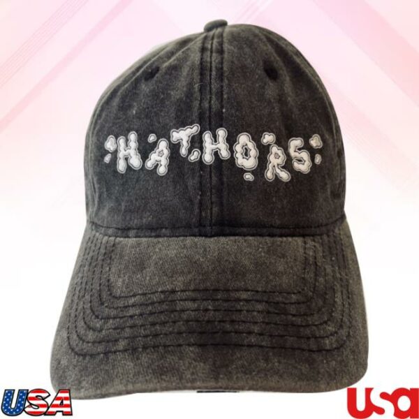 Hathors Store Merch Clouds Washed Out Baseball Cap Black