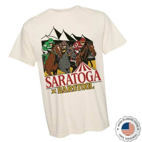Barstool Sports Store Merch Saratoga X Barstool Sports Racing Tee