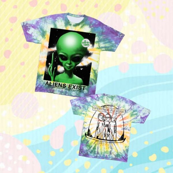 Online Ceramics Merch Strore Blink-182 Aliens Exist Tie Dye Tee