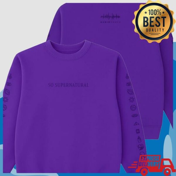 Audiochuck Store Merch So Supernatural Icons Crewneck