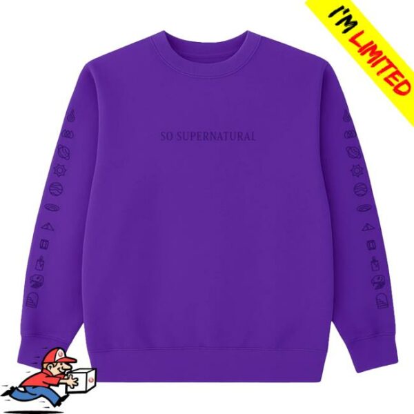 Audiochuck Store Merch So Supernatural Icons Crewneck