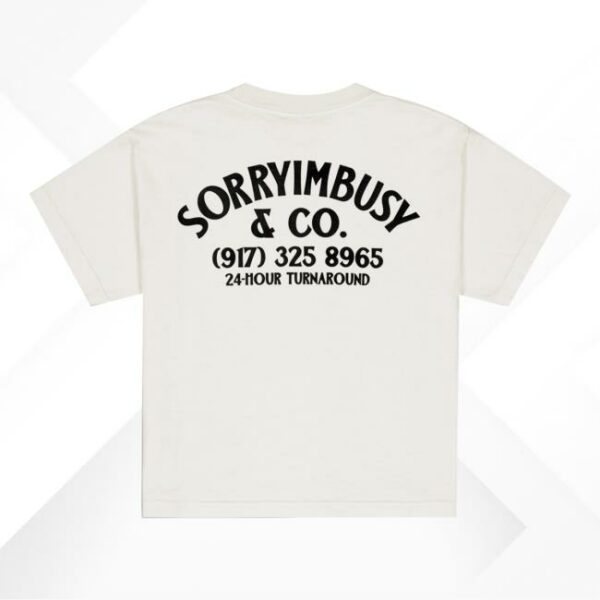 Sorryimbusy Merch Store 24-Hour Wide Crop T-Shirt