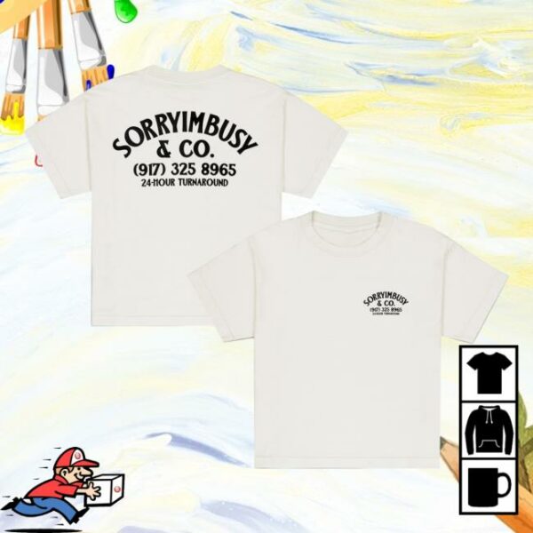 Sorryimbusy Merch Store 24-Hour Wide Crop T-Shirt
