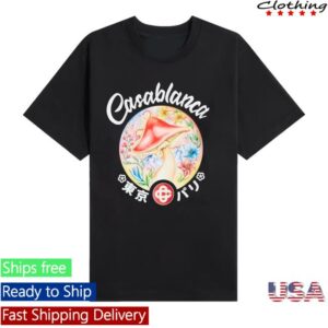 Kith Merch Store Casablanca Mushroom Emblem Printed Tee