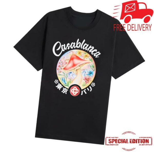Kith Merch Store Casablanca Mushroom Emblem Printed Tee