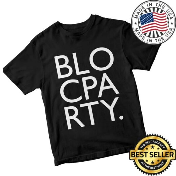 Bloc Party Store Merch Logo Infill Black Tee