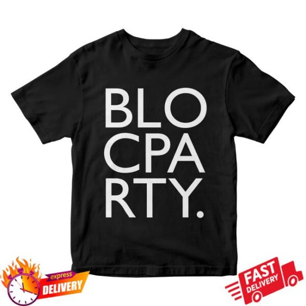Bloc Party Store Merch Logo Infill Black Tee