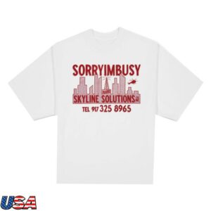 Sorryimbusy Store Merch Skyline White T-Shirt