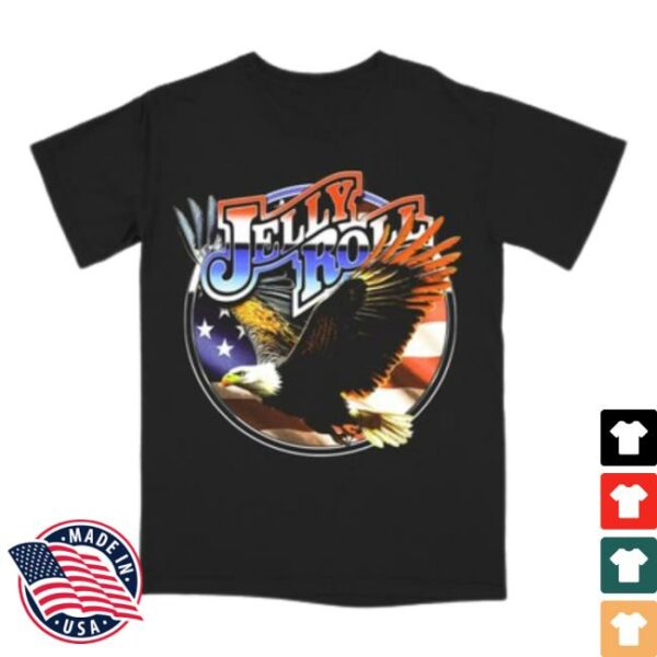 Jelly Roll Official Store Merch Black Eagle T-Shirt