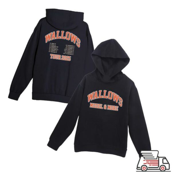 Wallows Music Merch Store Collegiate Puff Print Hoodie