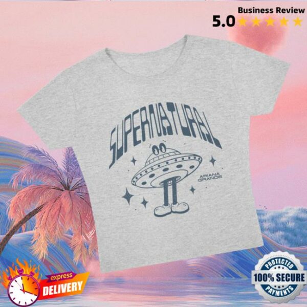 Ariana Grande Merch Store Supernatural Baby T-Shirt Grey