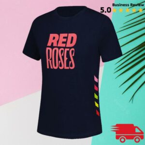 Spice Girls Merch Store Red Roses X Spice Girls Fitted Navy T-Shirt