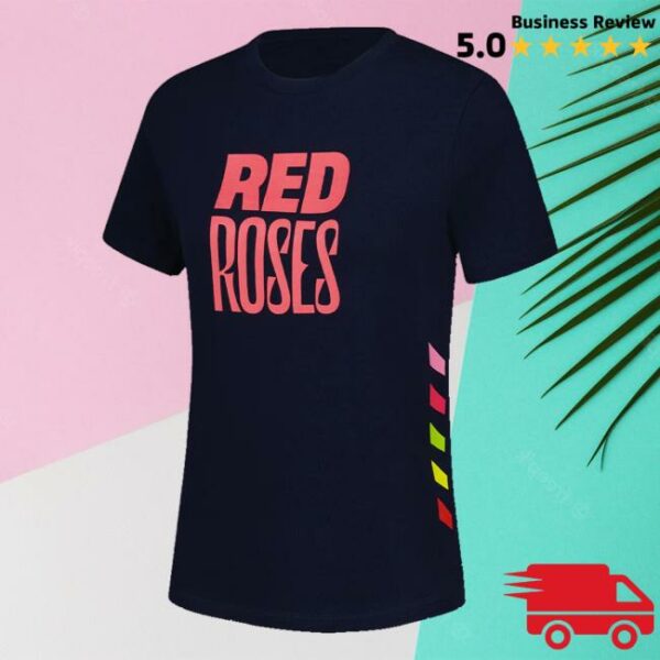 Spice Girls Merch Store Red Roses X Spice Girls Fitted Navy T-Shirt