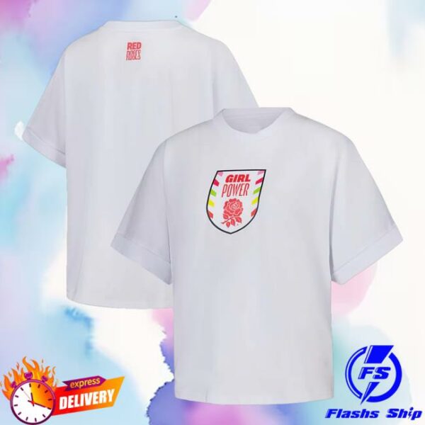 Spice Girls Merch Store Red Roses X Spice Girls Oversized White T-Shirt