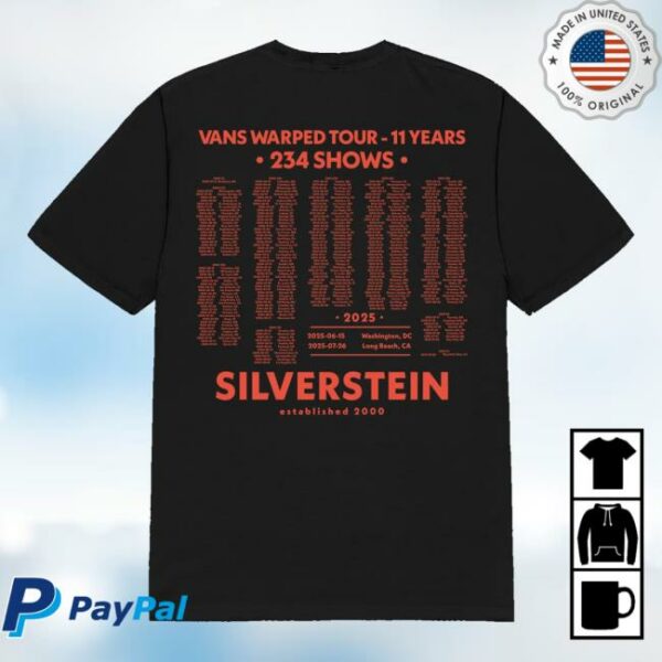 Silverstein Music Merch Store Warped Ii Years Tee