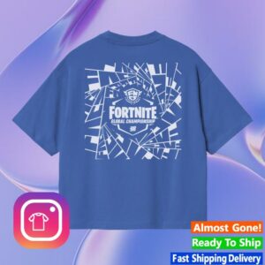 Blast Store Merch 2025 Fncs Global Championship Boxy Fit Blue T-Shirt