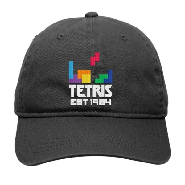 Giftbox Store Merch Tetris Logo Design Black Cap