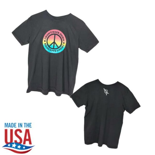 Tom Petty Store Merch I Won’t Back Down Peace Tee