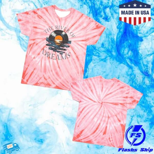 Pretty Lies And Alibis Merch Store River Of Dreams Lyrics Tie-Dye Tee New 2025