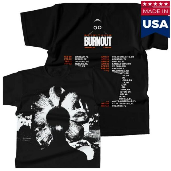 Boywithuke Music Store Merch Burnout Tour Tee