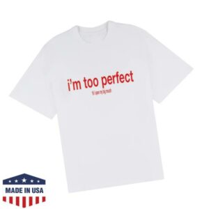 Lola Young Store Merch I’m Too Perfect White Lyric T-Shirt