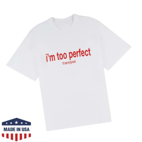 Lola Young Store Merch I’m Too Perfect White Lyric T-Shirt