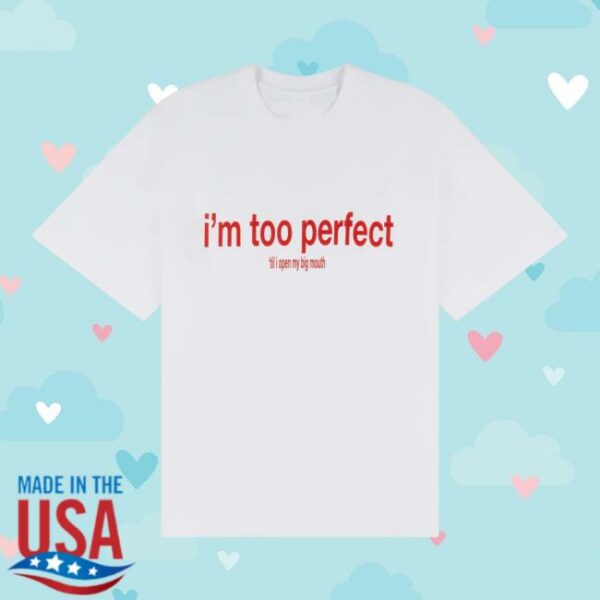 Lola Young Store Merch I’m Too Perfect White Lyric T-Shirt