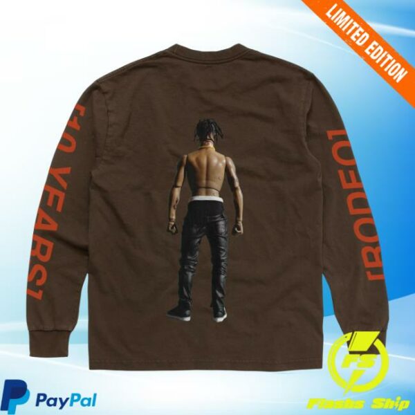 Travis Scott Store Merch Rodeo 10 Years Action Figure Longsleeve