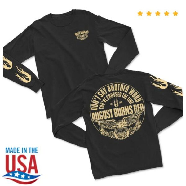 August Burns Red Tour Merch Store White Eagle Long Sleeve T-Shirt